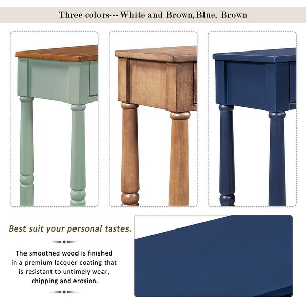 Console Table,Classic Entryway Table with Storage Shelf and Drawer