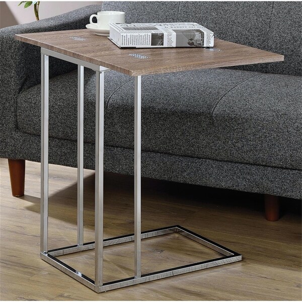 Side Table, Coffee Table Sofa Table with Folding Extension Table Top