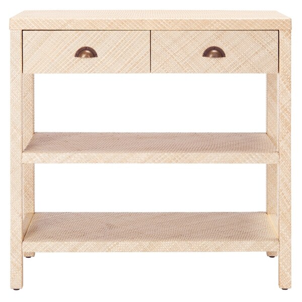 SAFAVIEH Apis Light Natural Raffia/ Gold Console Table - 31