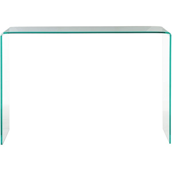 Modern Contemporary Bent Glass Entryway Console Table, 43