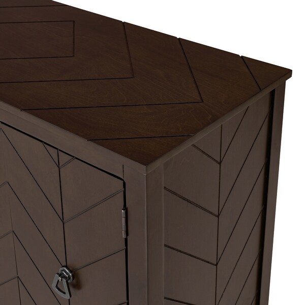 Accent Storage Cabinet Wooden Cabinet with Adjustable Shelf and 3 Doors, Console Tables for Entryway, Living Room, Bedroom