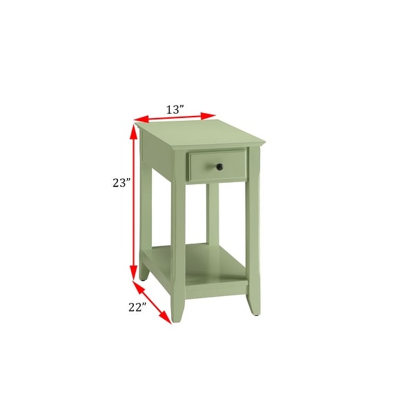 Side Table, Sofa Table Snack Table with Bottom Shelf and 1 Drawer