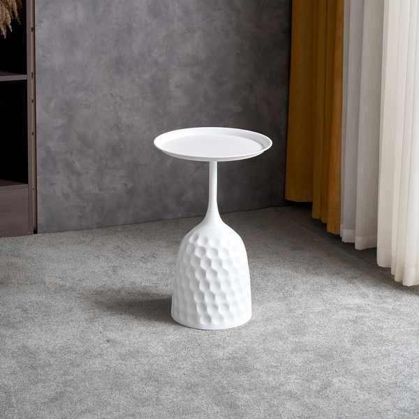 Unique Wine Cup Shape Metal Side Table, Small Sofa Table, Simple Style Modern End Table, Living Room Side Table