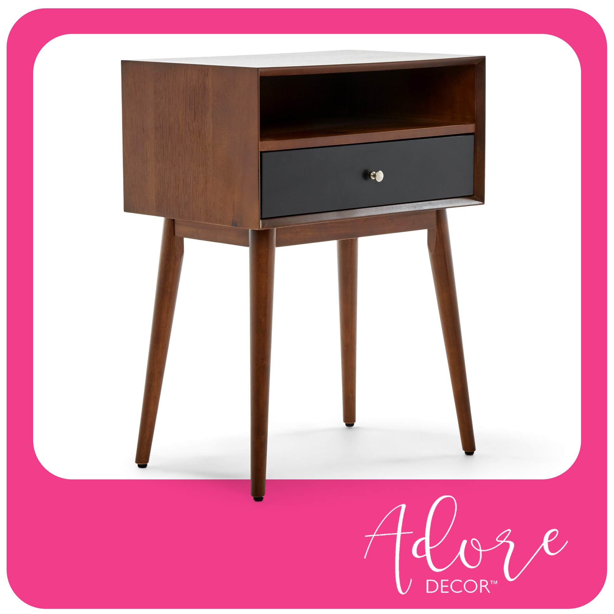 Adore Decor Calvin Side Table, Brown