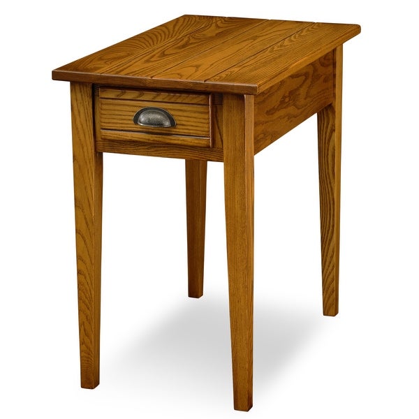 Leick Home 9011 One Drawer Bin Pull Side Table, Candleglow