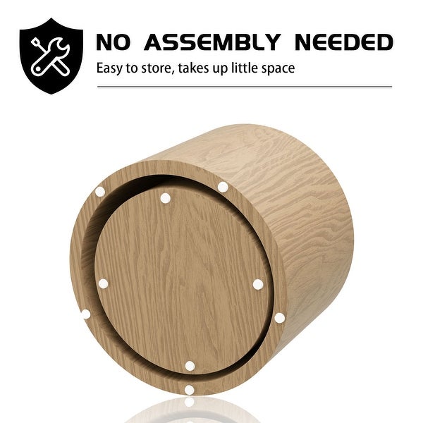 MDF with Ash Coffee Table, Walnut Veneer Sidetable End Table, Oak Ottoman