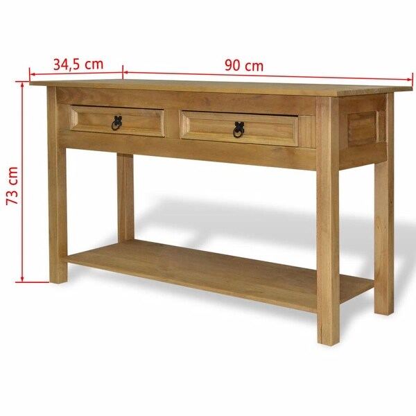 vidaXL Console Table Mexican Pine Corona Range 36.6