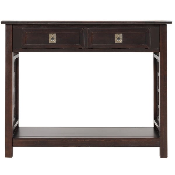 Console Table with Shelf and 2 Drawers, Entryway Accent Sofa Table
