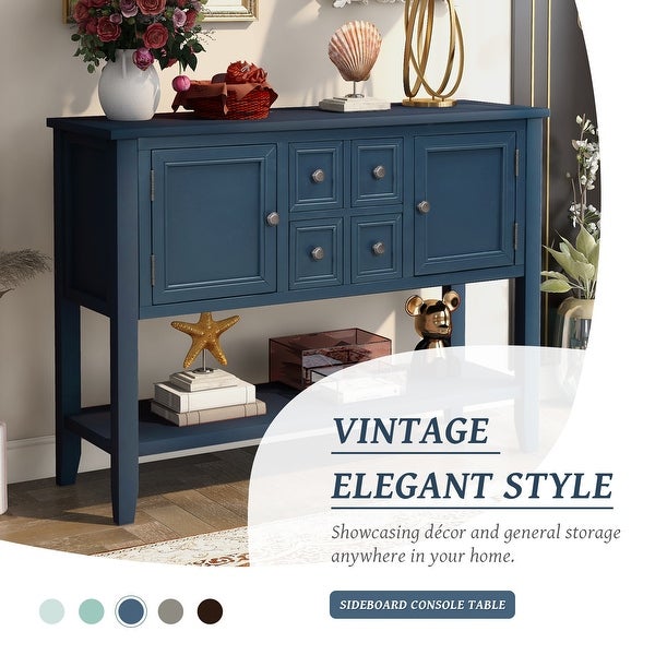 Cambridge Series Buffet Sideboard Console Table with Bottom Shelf ,Foyer Sofa Table Narrow for Entryway, Living Room, Hallway