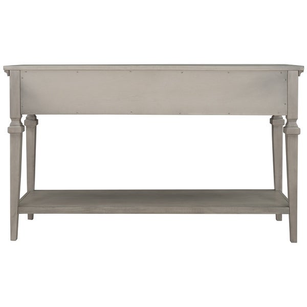 Classic Retro Style Console Table with Three Top Drawers and Open Style Bottom Shelf, Easy Assembly