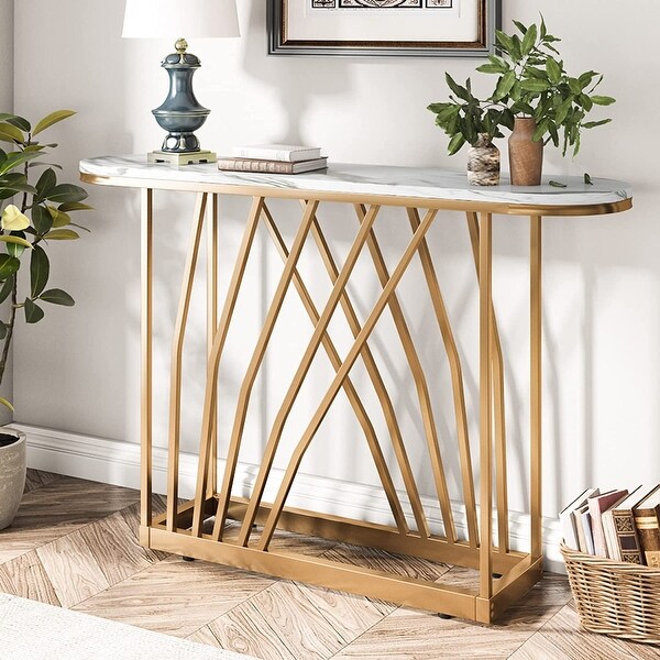 Gold Console Table, 43
