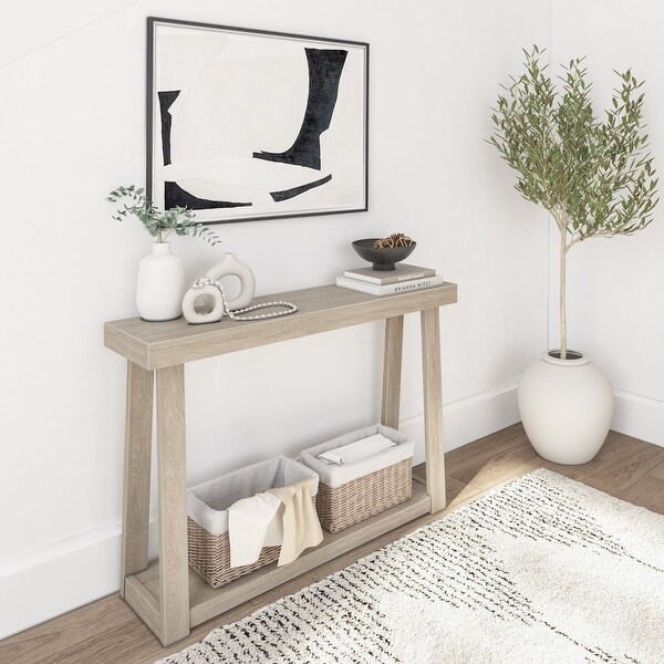 Plank and Beam Classic Console Table with Shelf - 46 inches - 46