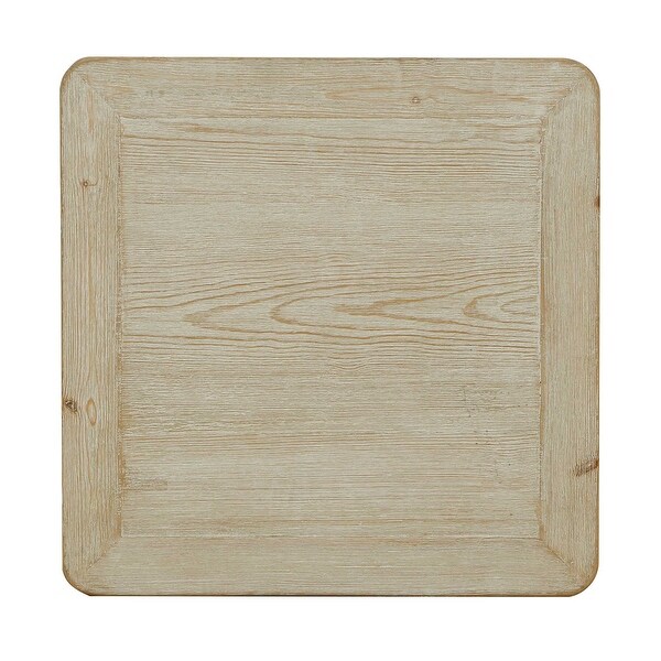 Artissance Peking Ming Arch Side Table Weathered White Wash, 24 Inch Tall