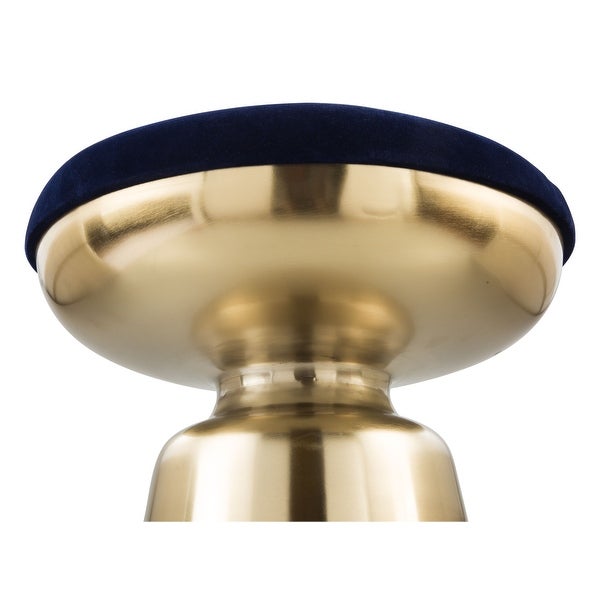 Juniper Side Stool Blue and Gold - Blue, Gold - 15.7