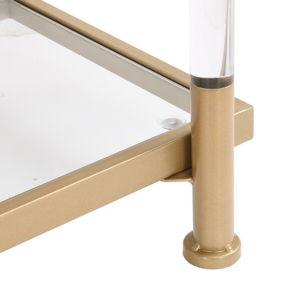 Acrylic Glass Side Table,Chrome Sofa Table, Console Table