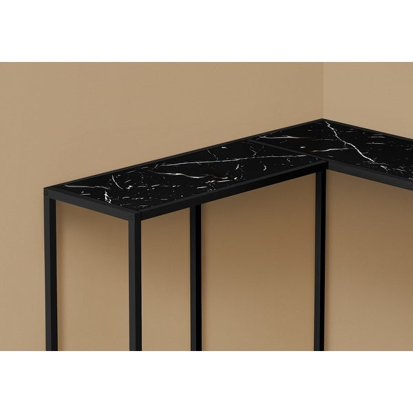 Accent Table, Console, Entryway, Narrow, Corner, Living Room, Bedroom, Metal, Laminate, Contemporary, Modern - 36