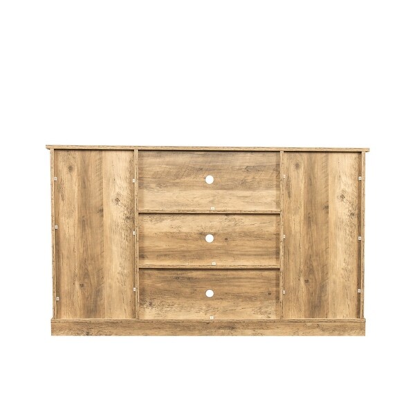 Farmhouse Sliding Barn Door TV Stand Media Console Table Storage Cabinet Wood for 65
