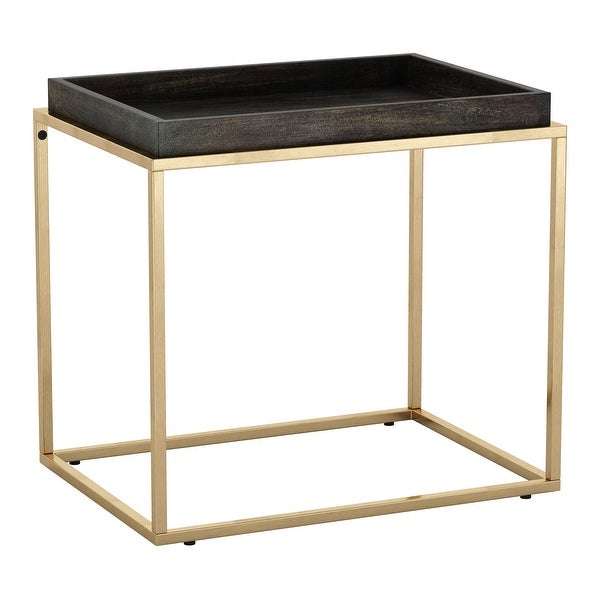 Jahre Side Table Black and Brass