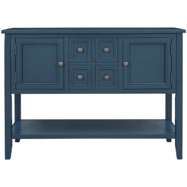 Avisha Cambridge Series Console Table with Shelf in Light Navy - 46