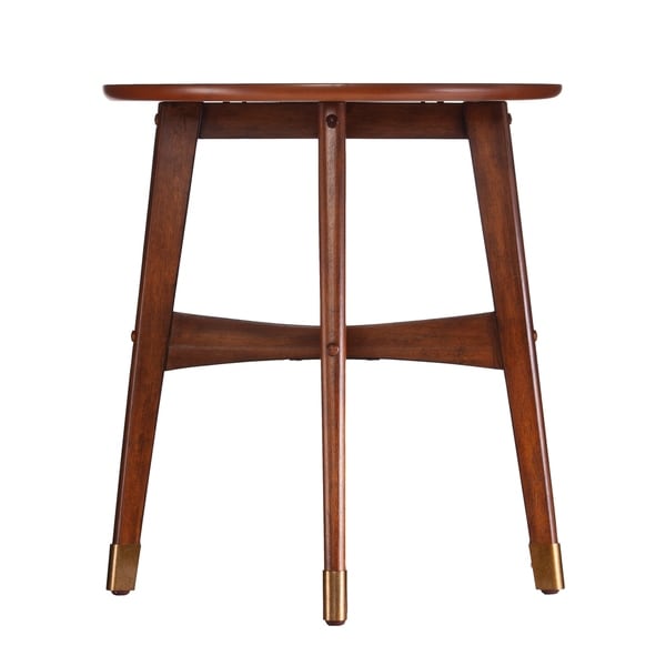 SEI Furniture Morgenstern Round Midcentury Modern Side Table