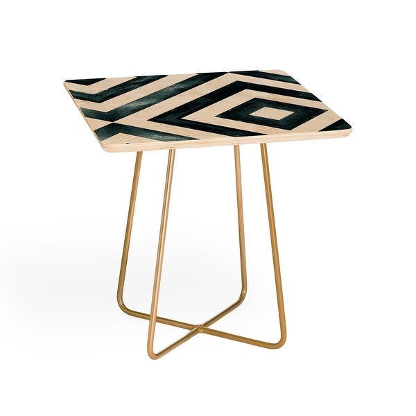 Deny Designs Watercolor Diamonds Side Table (Round or square, 2 leg options)