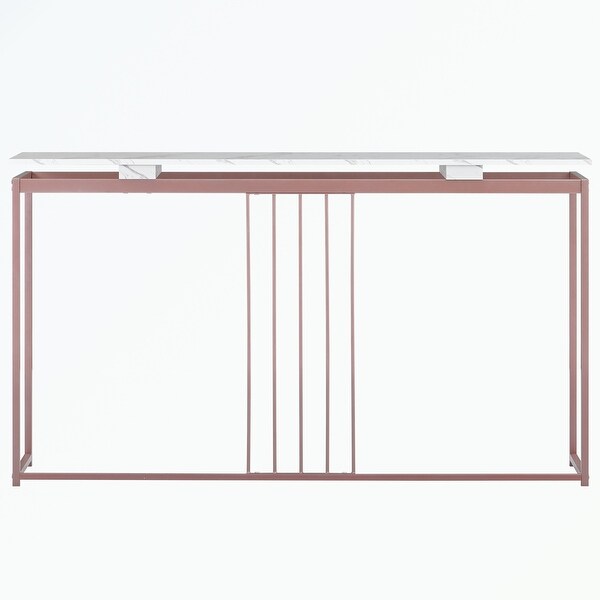 Console Table, Extra Long Entryway Table with Metal Frame