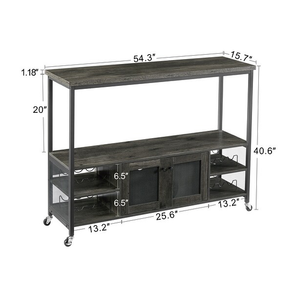 console table with storage compartment