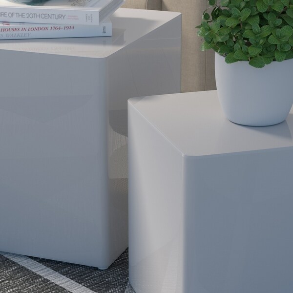 Set of 2 MDF End Table/Side Table for Living Room, Office, Bedroom