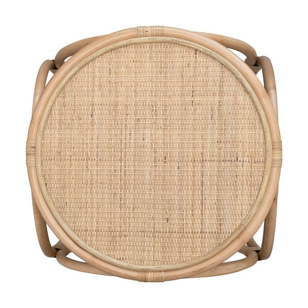 Handmade Rattan Side Table - 80% Rattan, 20% Plywood
