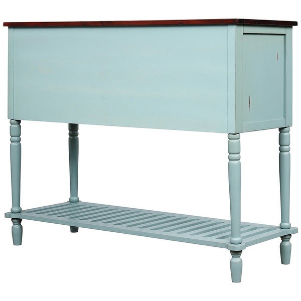 Console Table with Bottom Shelf, Storage Cabinet Living Room
