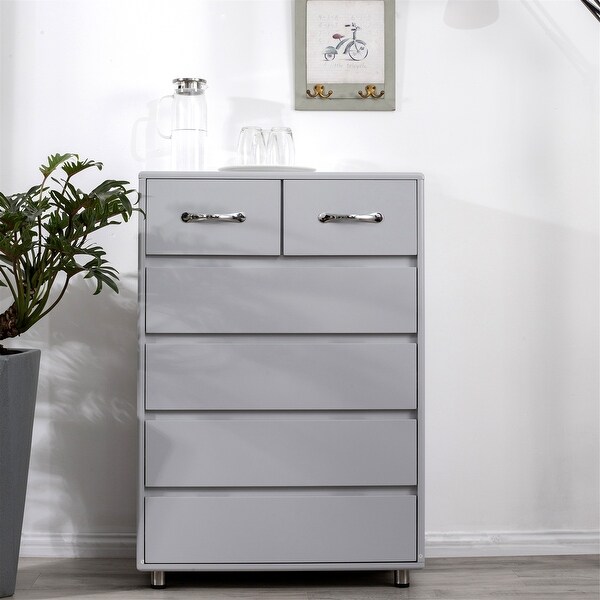 Six drawer Side Table-Grey,3 Times Painting Process,Simple design