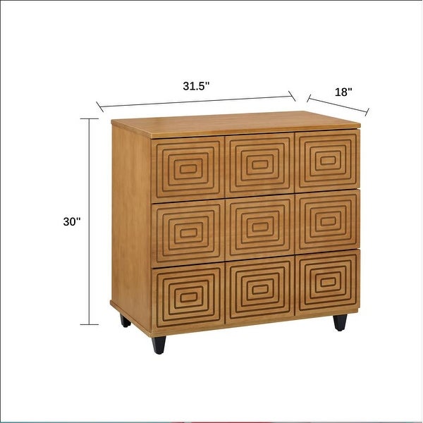 BIKAHOM Solid Wood 3 Drawer Dresser for Bedroom, Storage Organizer for Hallway,Stylish Dressers, Side Table for Living Room