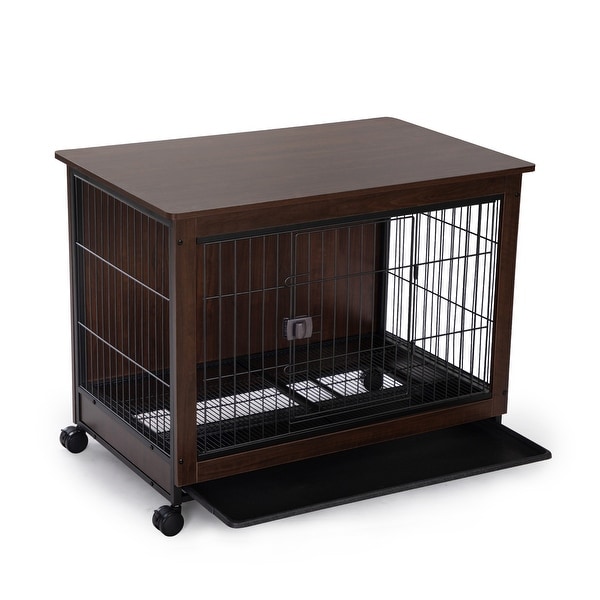 Side Table with Dog Cage Design, Small/ Medium/ Large Sizes to Choose