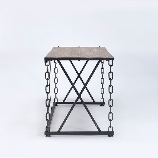 Industrial Style Industrial Chain Metal Base Operation Table, Suitable for Living Room, Foyer