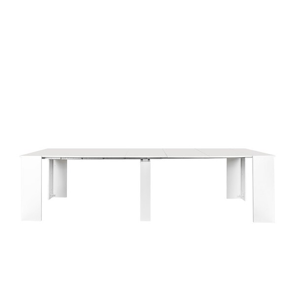 Extendable Console Table Extending Sofa Table w/Spacious Tabletop for Living Room, Multifunctional Extra Long Dining Table