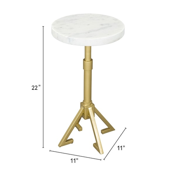 Maurice Side Table White and Gold