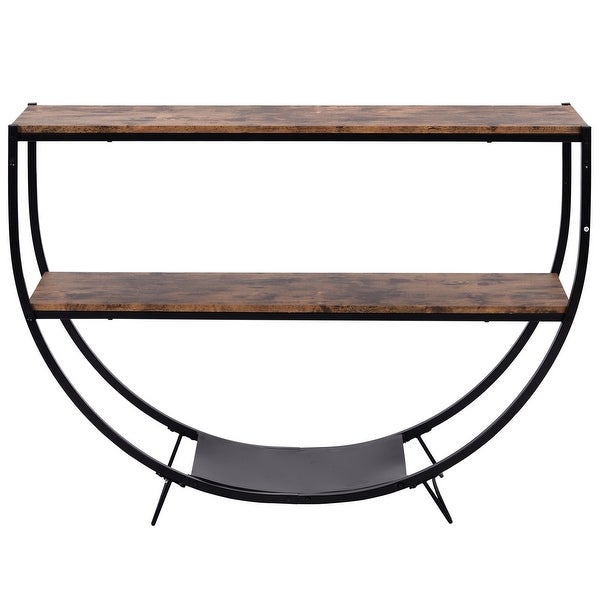 The Gray Barn Highfield Rustic Industrial Console Table