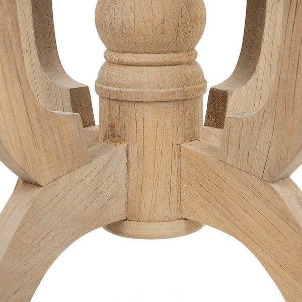 28 Inch Round Side Table, Turned Legs, Classical Style, Wood Grain, Brown - 23.6L x 23.6W x 27.6H, in inches