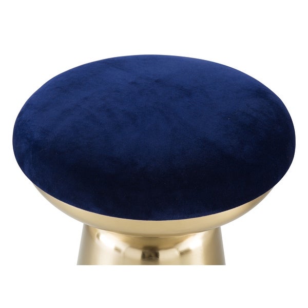 Juniper Side Stool Blue and Gold - Blue, Gold - 15.7