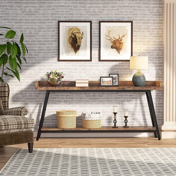 70.9 inch Extra Long Console Table Behind Sofa Couch, Narrow Entryway Table