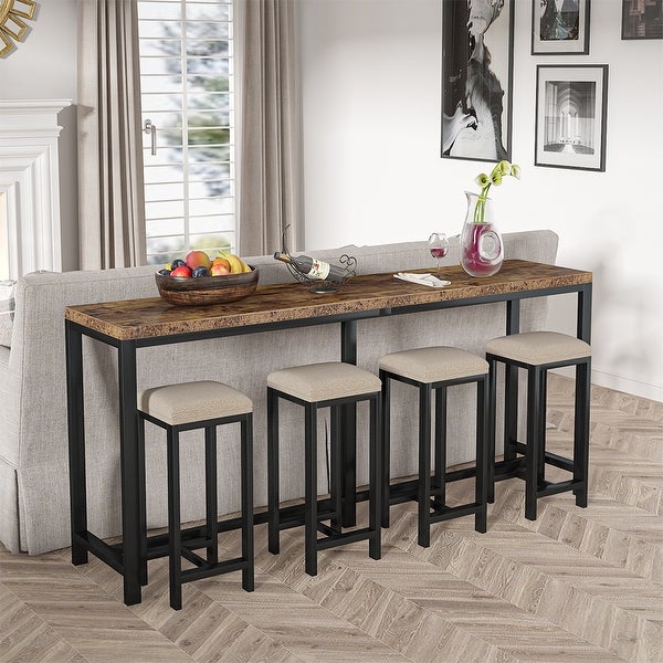 Extra Long Sofa Couch Console Table, 71inch Narrow Entryway Hallway Table
