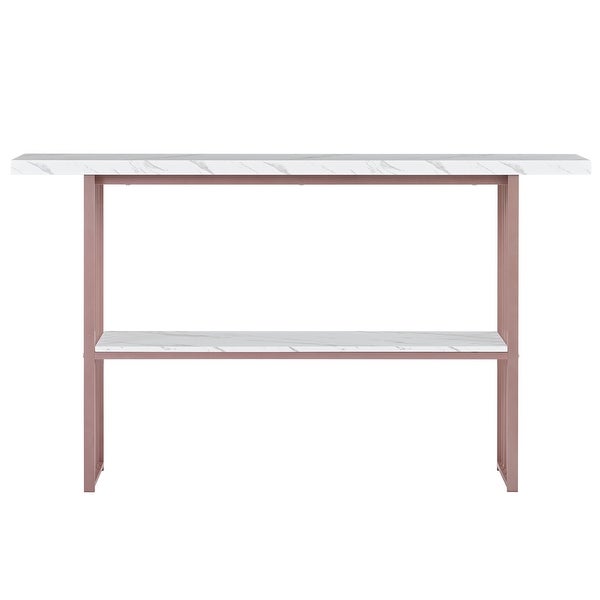Extra Long Entryway Table Console Table with 2 Shelves