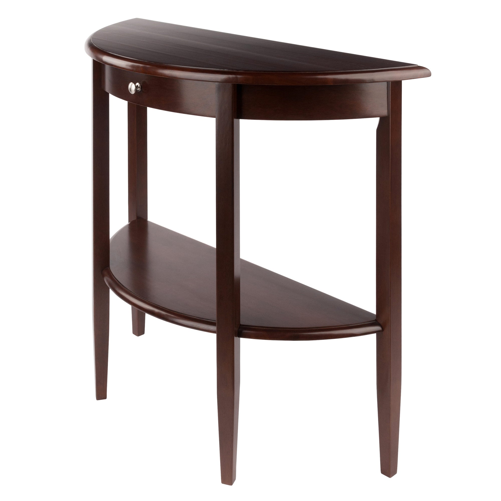Concord Half Moon Console Table, Walnut - 39.29 x 15.75 x 33.66 inches