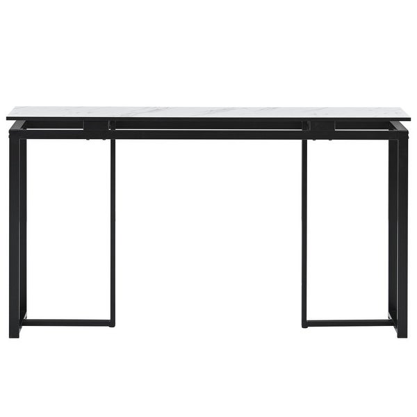 Modern Console Table, Extra Long Entryway Table with Metal Frame for Entryway, Hallway, Living Room, Foyer, Corridor