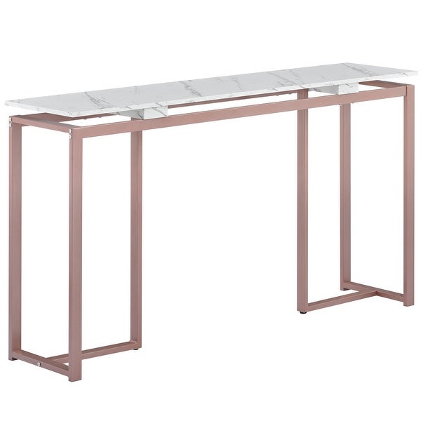 Console Table, Extra Long Entryway Table with Metal Frame|Pi