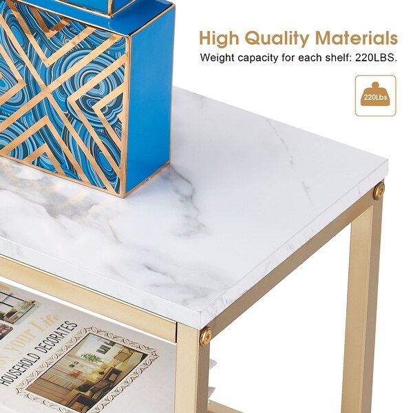 Mcombo Narrow Console Table, Sofa Table Small TV Entryway Table with Storage Shelf, Buffet Table for Hallway Living Room