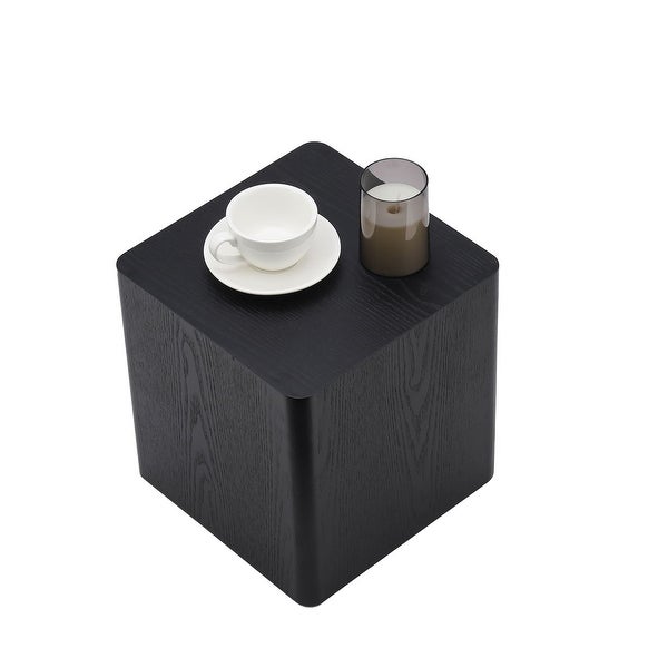 2 Piece Nesting Center Tables Wooden Square Coffee Tables Modern Geometrical Side Tables for Living Room, Bedroom