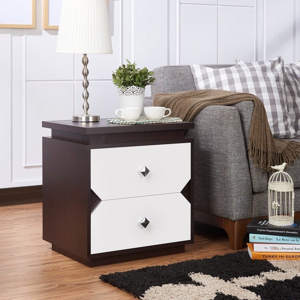 Furniture of America Tarris Contemporary Walnut 20-inch Side Table