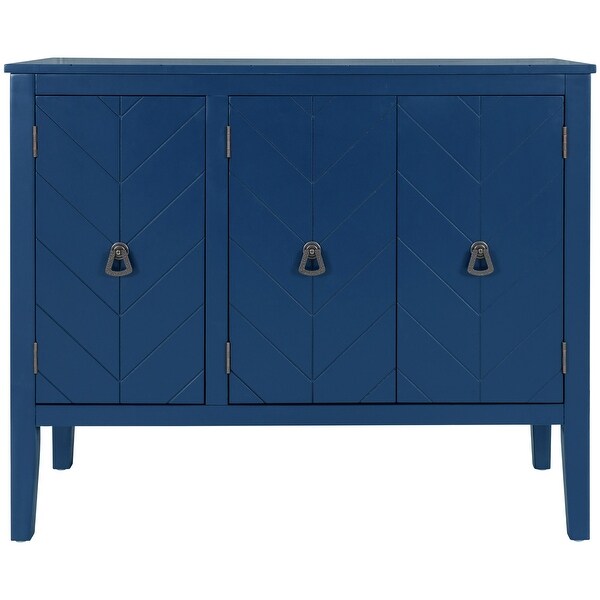 Accent Storage Cabinet Wooden Cabinet with Adjustable Shelf and 3 Doors, Console Tables for Entryway, Living Room, Bedroom