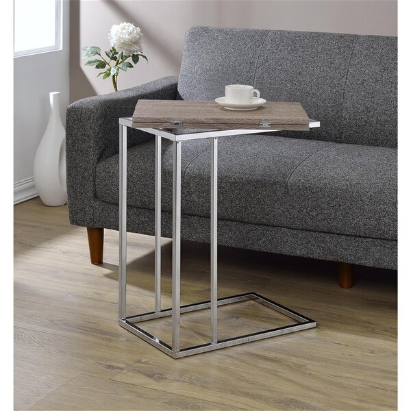 Side Table, Coffee Table Sofa Table with Folding Extension Table Top